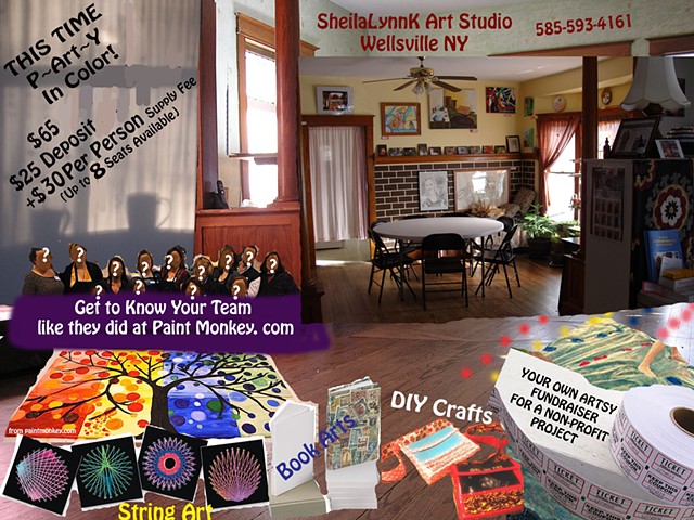 adult art party, painting party, affordable art, team building, Wellsville NY 