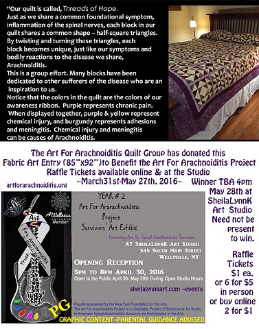 The YEAR 2 Survivors' Art Exhibit and Quilt Raffle
