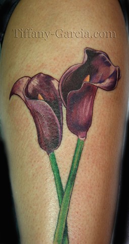 Colorful Flowers  by Tiffany Garcia Female Tattoo Artist located in Long Beach, Orange County, LA, Huntington Beach, Carson, Palos Verdes, Los Angeles, West Hollywood, Pacific Coast Highway and surrounding areas in Southern California.