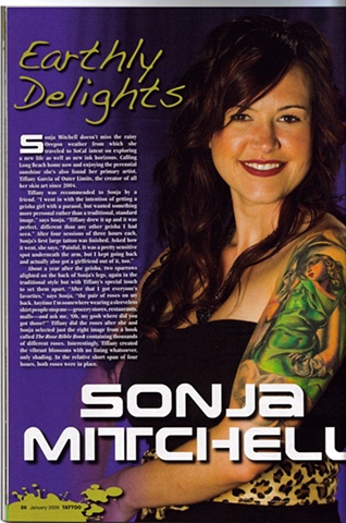 Featured work in Tattoo Magazine January 2009.