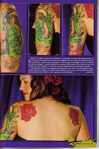 Featured work in Tattoo Magazine January 2009.