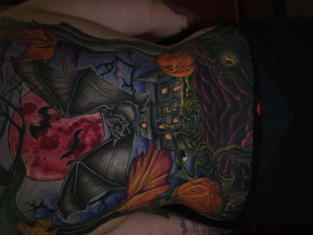 Full back cover up spooky