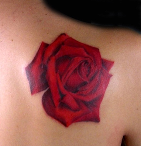 Detailed Red Rose by Tiffany Garcia Tattoo Artist Original Custom Tattoos located in Long Beach, Huntington Beach, Carson, Palos Verdes, Los Angeles, West Hollywood, Pacific Coast Highway and surrounding areas in Southern California. 