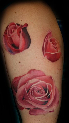 Roses by Tiffany Garcia #1 Female Tattoo Artist located in Long Beach, Orange County, LA, Huntington Beach, Carson, Palos Verdes, Los Angeles, West Hollywood, Pacific Coast Highway and surrounding areas in Southern California.
