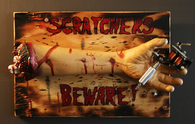 Scratchers Beware by Tiffany Garcia Tattoo Artist located in Long Beach, Huntington Beach, Carson, Palos Verdes, Los Angeles, West Hollywood, Pacific Coast Highway and surrounding areas in Southern California.