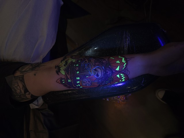 UV ink in a cool disney themed tattoo NBC
