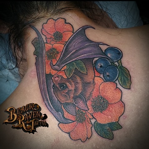 cute floral bat