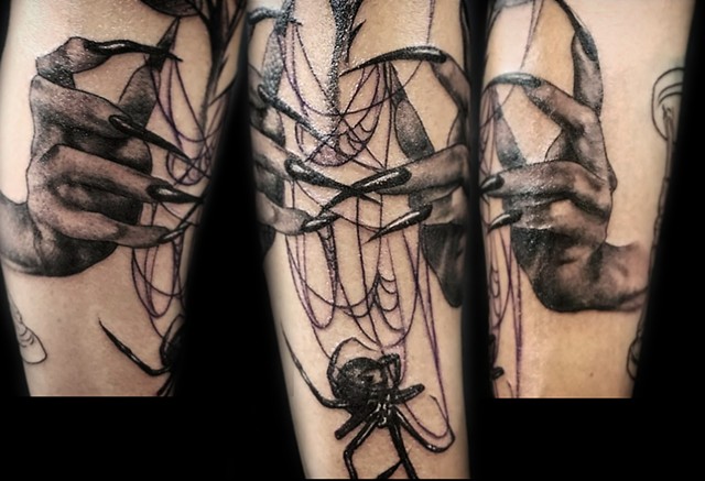 witch Hands by Tattoo artist Tiffany Garcia Torrance