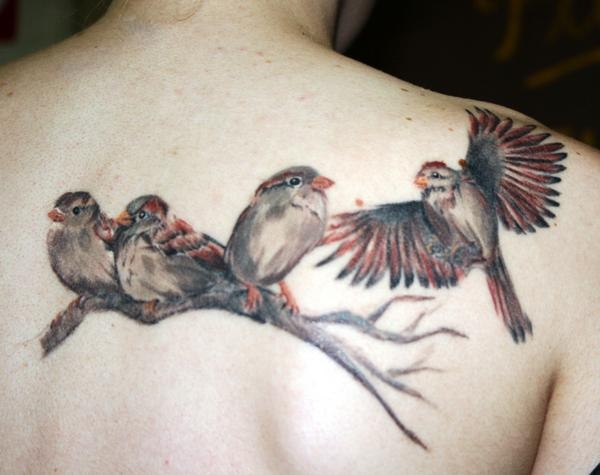 Feathered Friends by Tiffany Garcia Tattoo Artist Custom Tattoos located in Long Beach, Huntington Beach, Carson, Palos Verdes, Los Angeles, West Hollywood, Pacific Coast Highway and surrounding areas in Southern California.