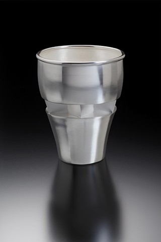 Anika Smulovitz, sterling silver kiddish cup Fred Fenster Judaica inspired handmade