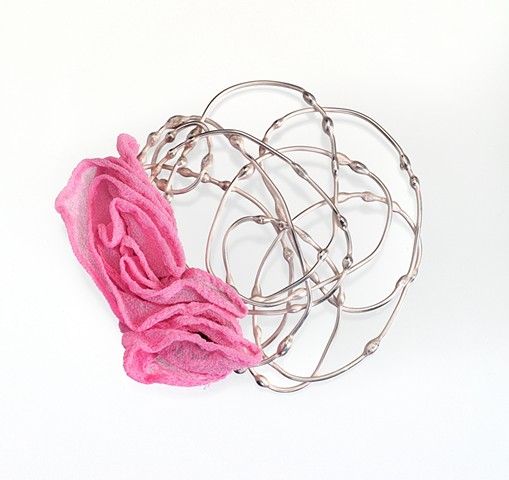 Anika Smulovitz, breathe, brooch, sterling silver jewelry, repurposed thrift store clothes, breathe jewelry