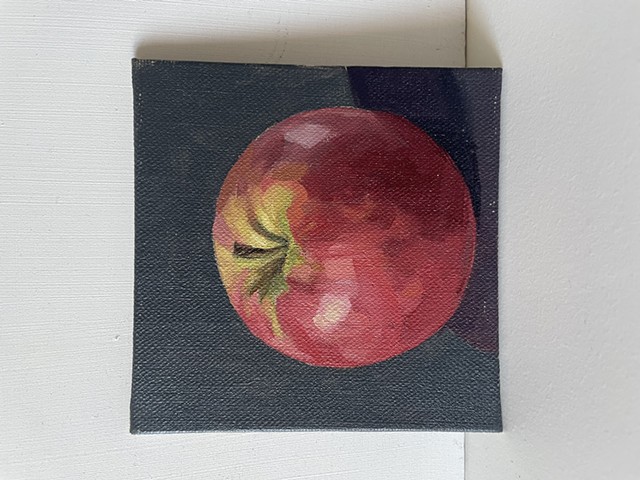 Apple still life oil painting