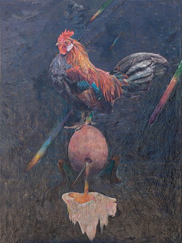 rooster, symbolism, spring of life, nutrition, protector