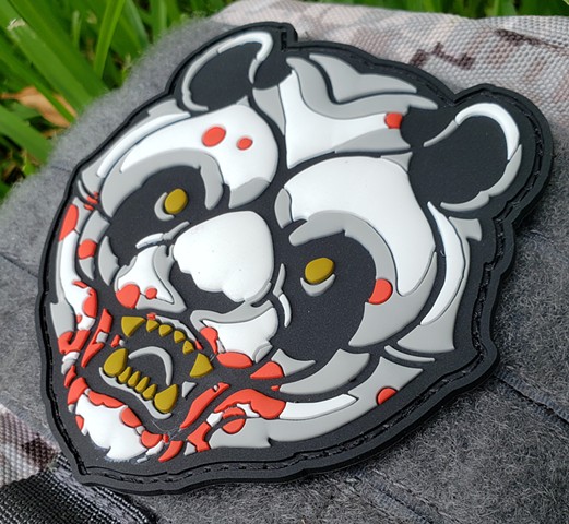Angry panda tactical morale velcro patch in pvc