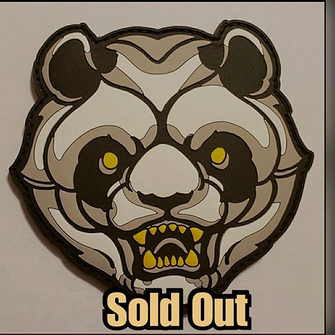 Angry panda tacticalmorale velcro patch in pvc