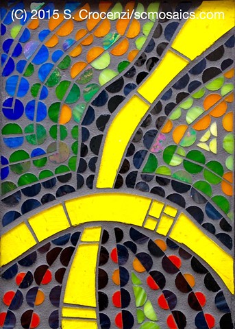 wall-hanging- stained glass mosaic