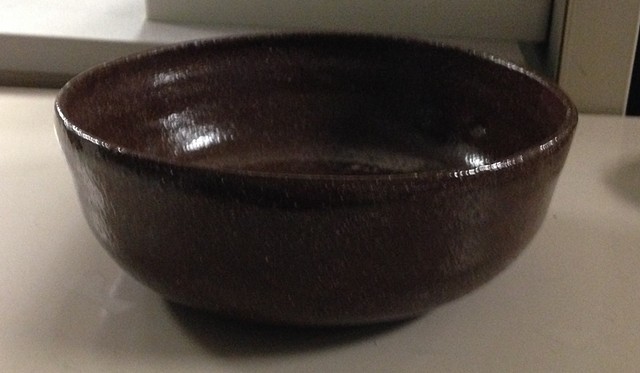 Terra cotta bowl with clear glaze