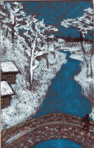 Card - Winter Landscape after Hiroshige