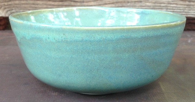 Turquoise green tea bowl