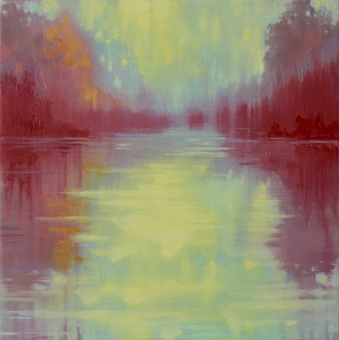 "Abstracted Red Wetlands"   -SOLD-
