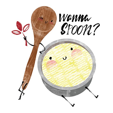 vermont creamery cheese valentines illustrations