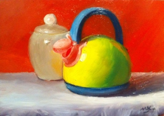 yellow kettle 
& precious pot