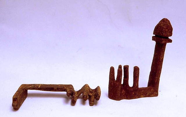 Roman style keys, , 134 CE, iron 