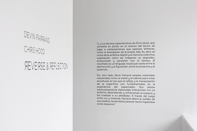 Reverse and Reflection, installation View at Enlace Gallery, Lima , Peru