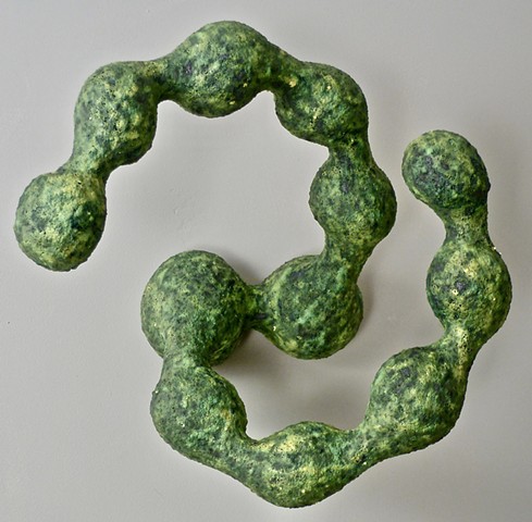 Green Spiral Wall Sculpture