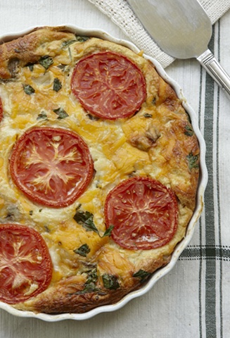 Tomato and Spinach Quiche from Cooking Light Comfort Food