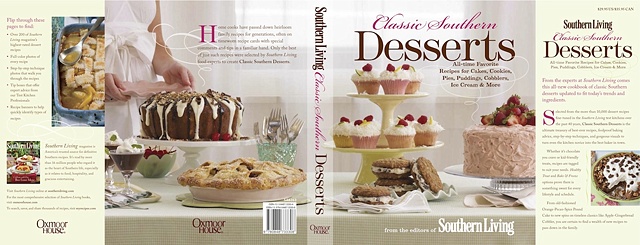 Southern Living CLassic Southern Desserts cover with cupcakes and dessert buffet