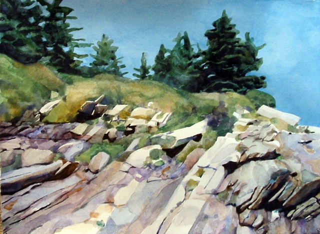 Rocks And Pines