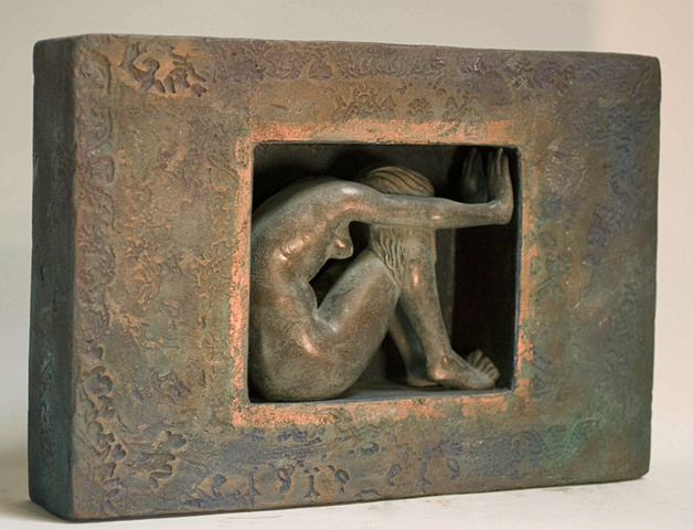 Mixed media sculpture bronzes nudes terra cotta