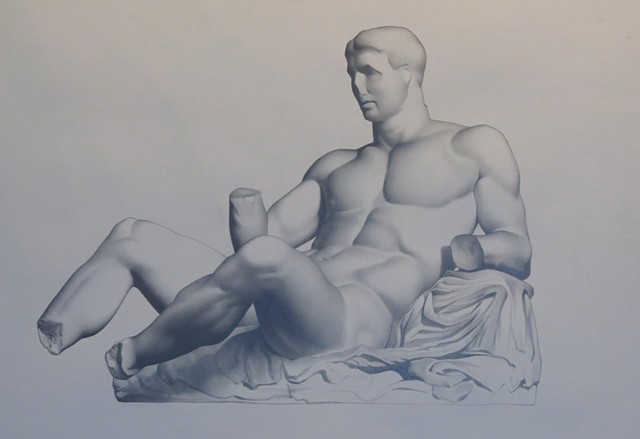 Theseus, copy drawing after Charles Bargue by Maryna Nemynushcha