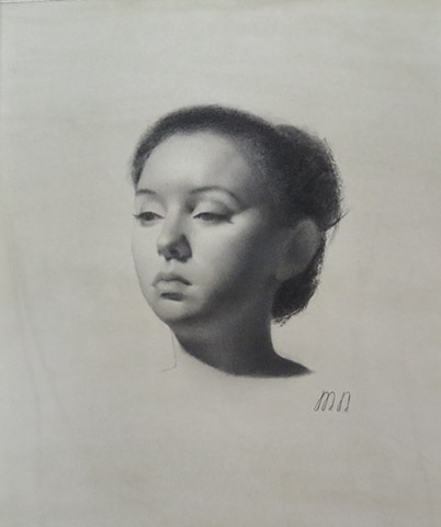 Artist Maryna Nemynushcha, portrait, portraiture, portrait drawing, realism, contemporary realism, academic drawing