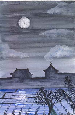 Moon over Ricefield