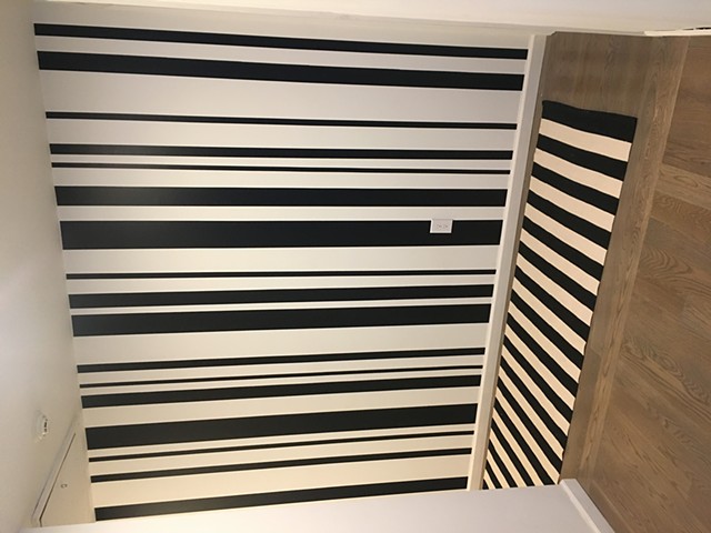 Black & White Stripes Hallway Sag Harbor