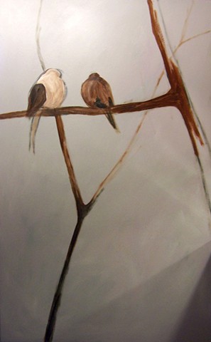 Two Mourning Doves (step 1)
