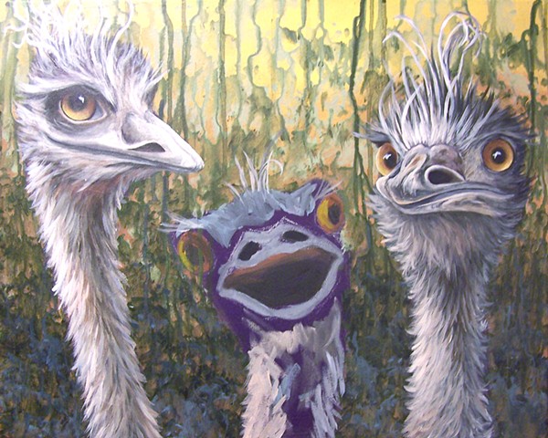 Three Emus (step 6)