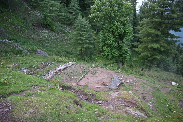 Foundation of the tents during Covid