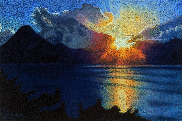 Lake Atitlan, Guatemala, pastel painting, Oregon artist, pastel painting, pastel artist, Jan Maitland, janmaitland.com