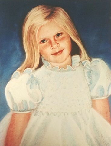 Young Girl portrait, pastel portrait, pastel artist Jan Maitland