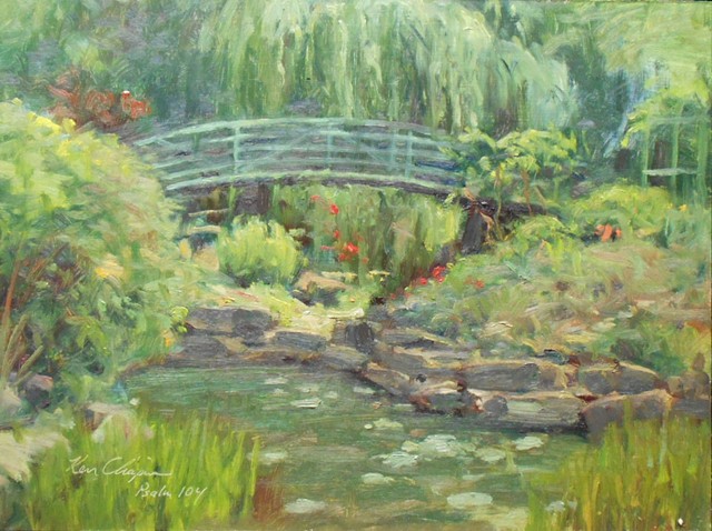 plein air impressionist landscape painting overland park arboretum