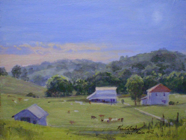 impressionist plein air landscape painting Ozarks Missouri