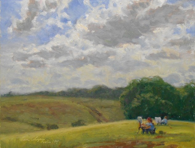 plein air oil painting impressionist overland park arboretum