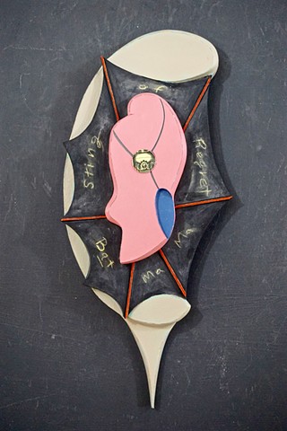Painted relief, mixed-media construction