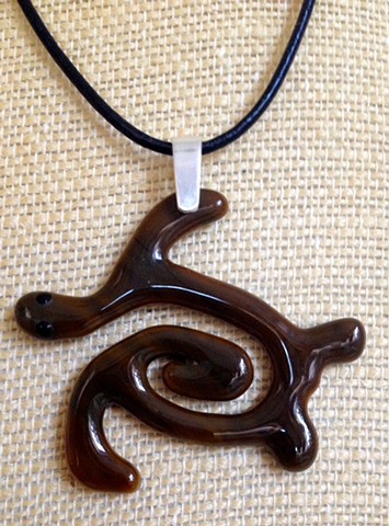 brown turtle necklace