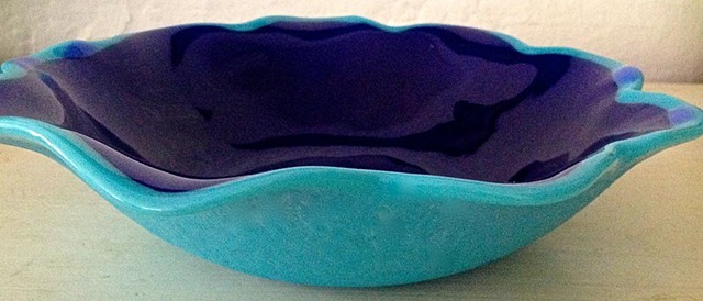 Tide Pool in Blue bowl (side view)