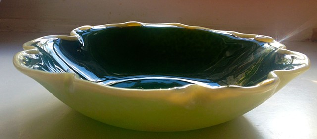 Tide Pool bowl in Cream (side view)