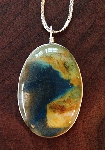 "Landscape" pendants...(Looking out the Airplane Window)...

SOLD